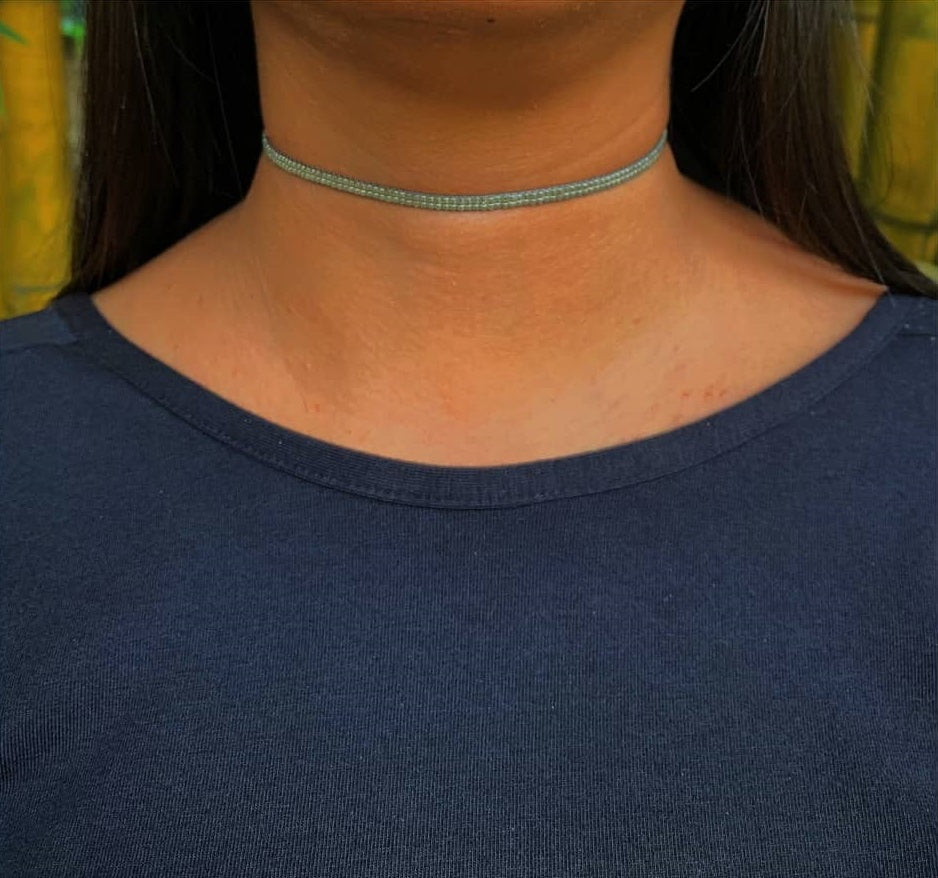 Collar - Choker Plata Mar