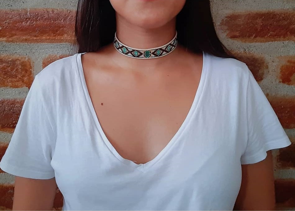 Collar - Choker Aqua Intense