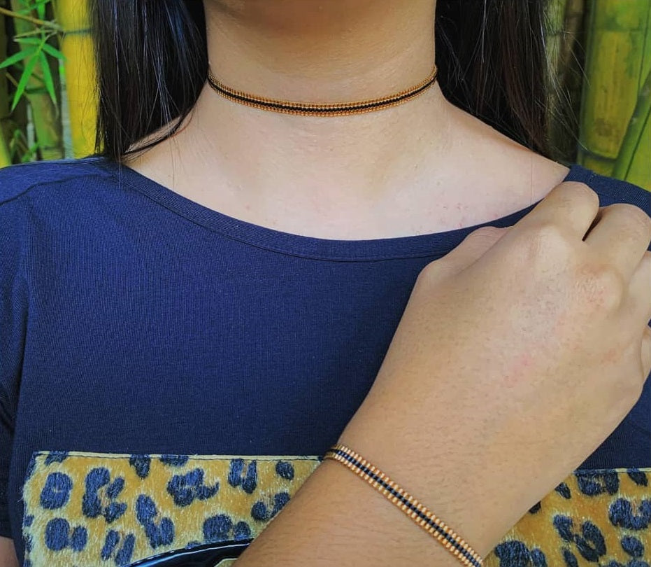 Collar - Choker Oro Scuro